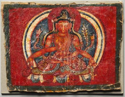 Color and varnish on paper (manuscript fragment); overall: 6.8 x 9 cm (2 11/16 x 3 9/16 in.). The Cleveland Museum of Art