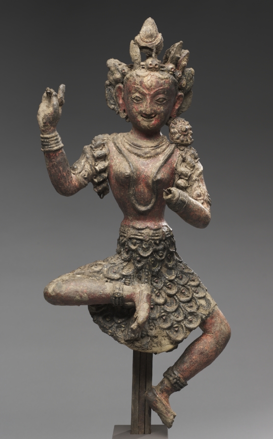 Unbaked clay and pigment; overall: 63.5 cm (25 in.). The Cleveland Museum of Art
