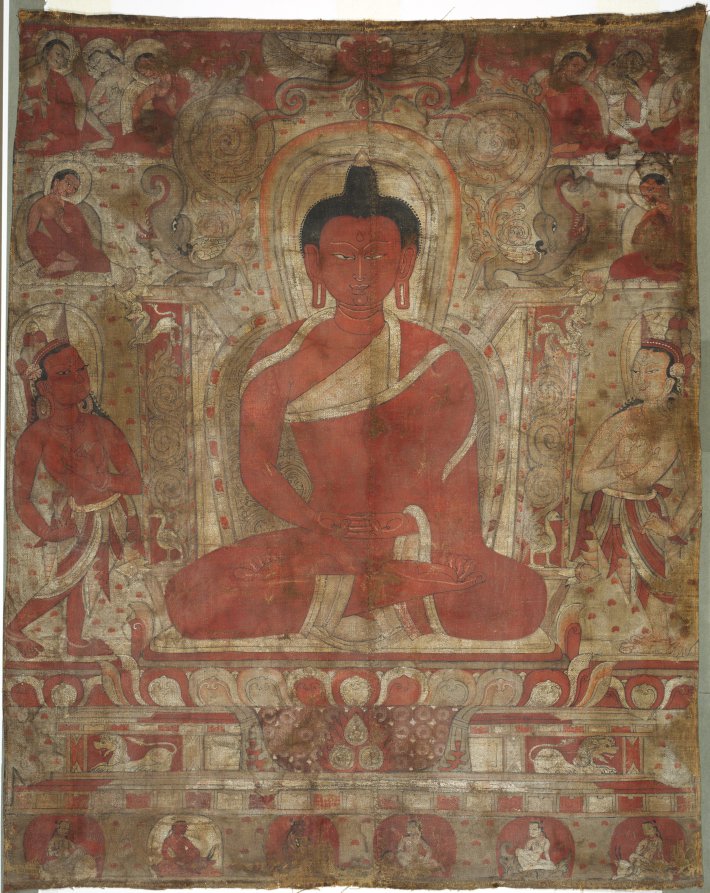 Thanka: color on fabric; image: 78.2 x 62.9 cm (30 13/16 x 24 3/4 in.); overall: 100 x 66.7 cm (39 3/8 x 26 1/4 in.). The Cleveland Museum of Art