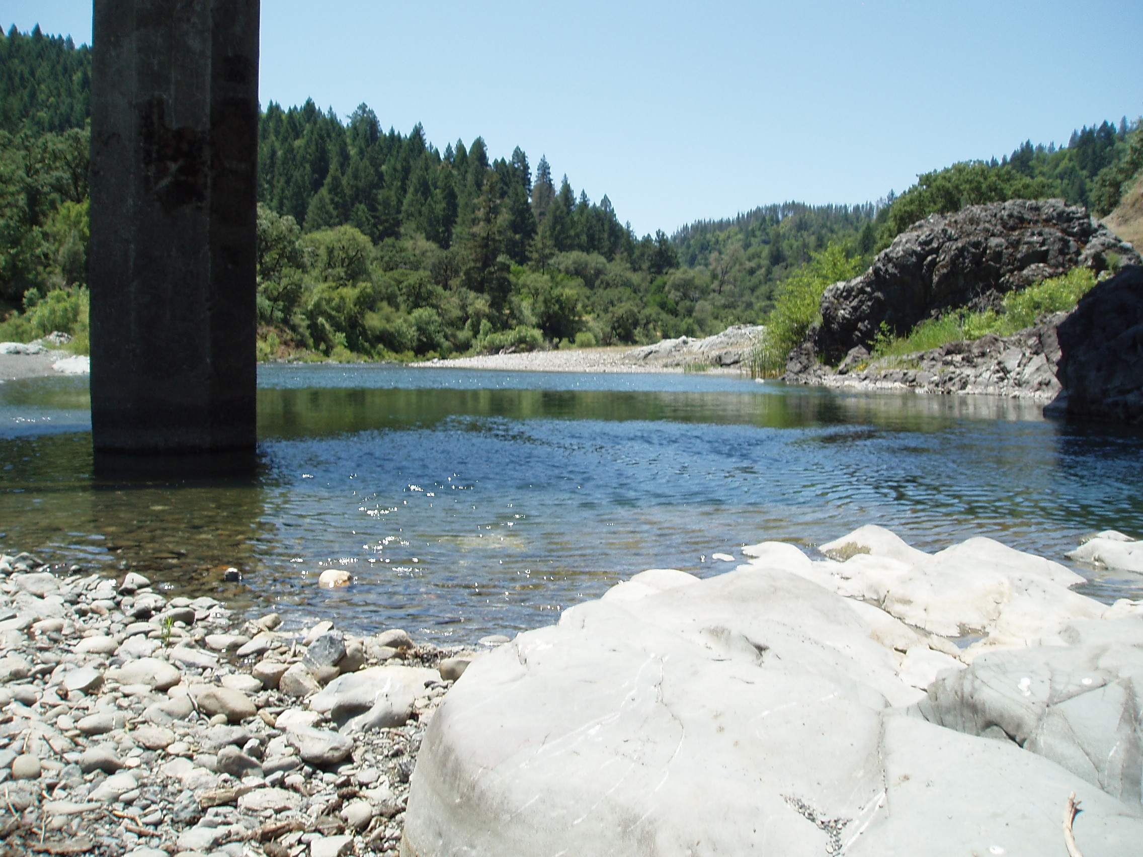 picture taken at the eel river at hearst bridge while reading Charles Olson Maximus Poems